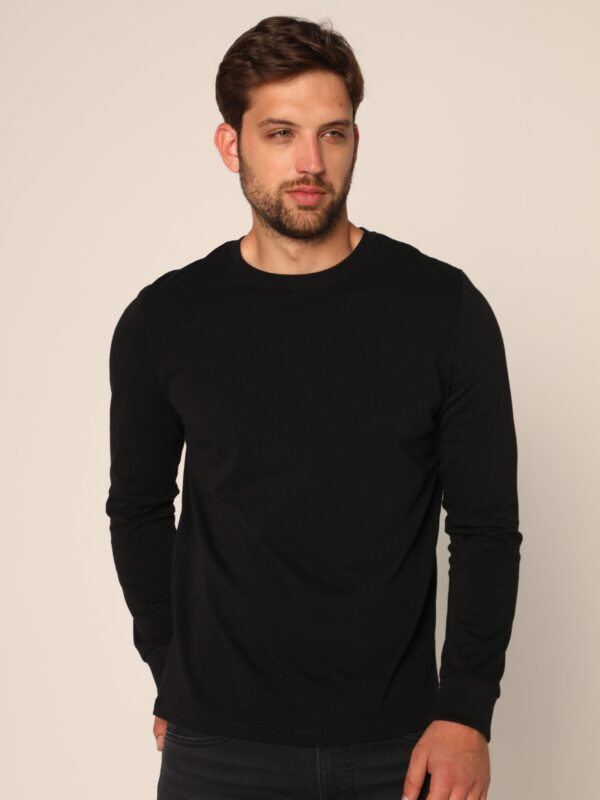 Muška majica dug rukav - crna, L