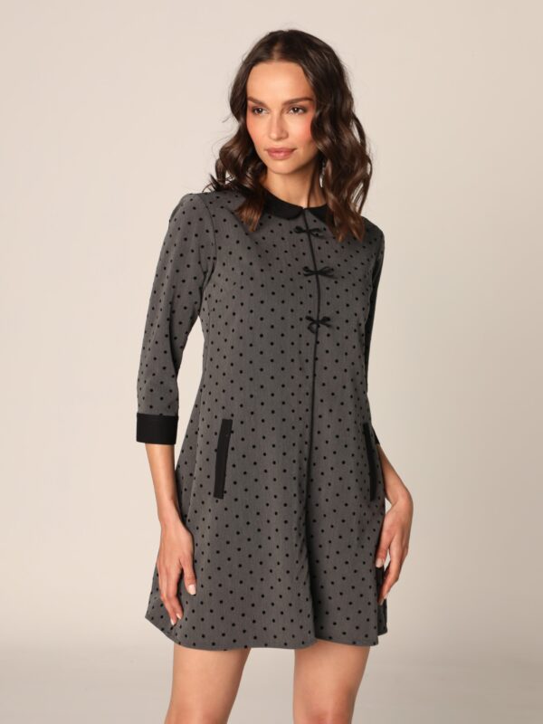 Haljina - tamno siva, S