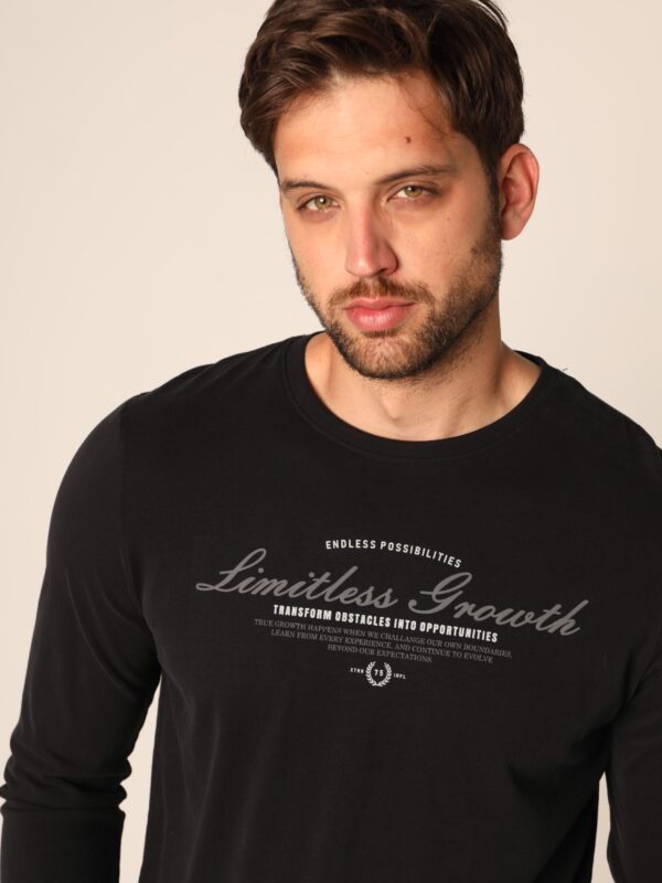 Muška majica dug rukav - crna, XL