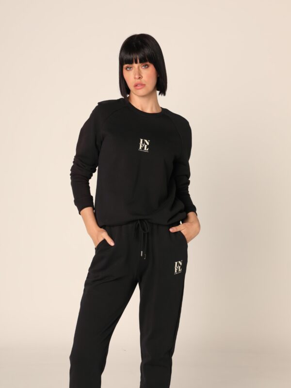 Ženski gornji deo trenerke - crna, L