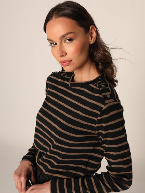 Ženska majica dug rukav - crna, L