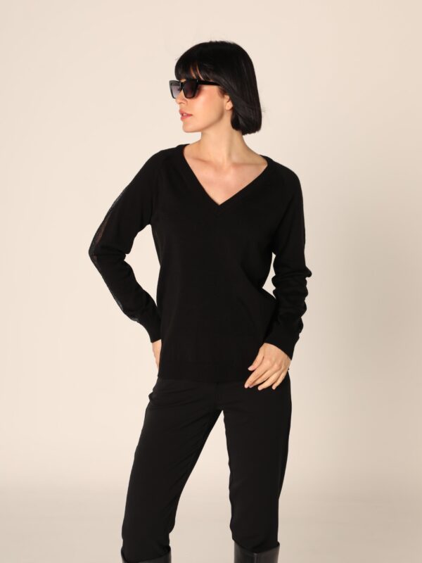 Ženski džemper - crna, L