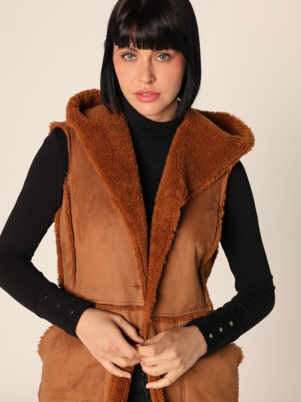 Ženski prsluk - kamel, S