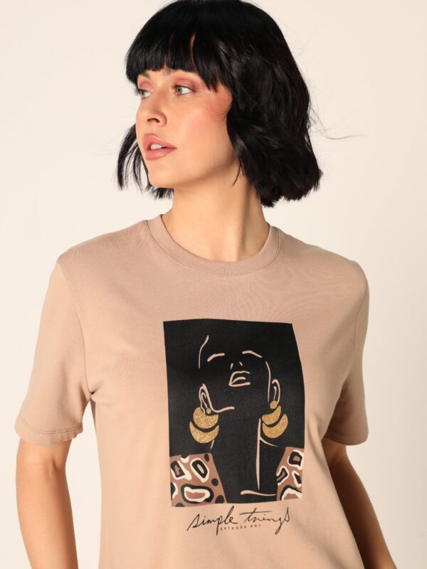 Ženska majica - tamno bež, S