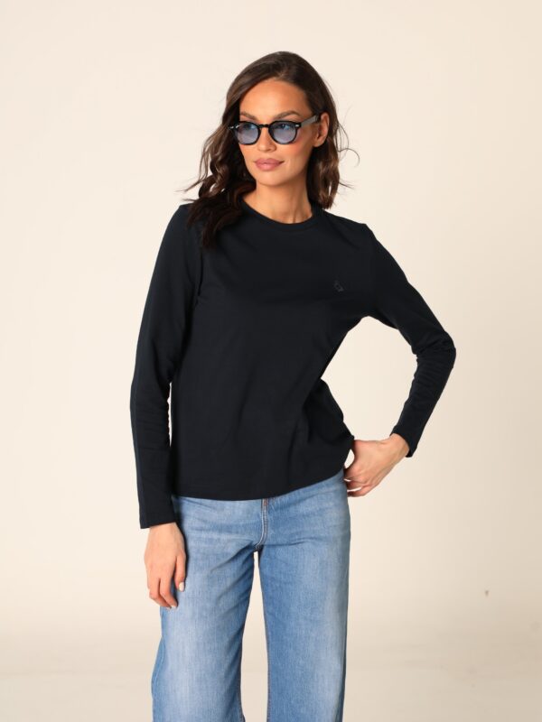 Ženska majica dug rukav - teget, S