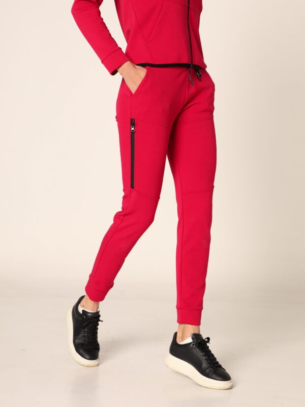 Ženski donji deo trenerke - karmin, M